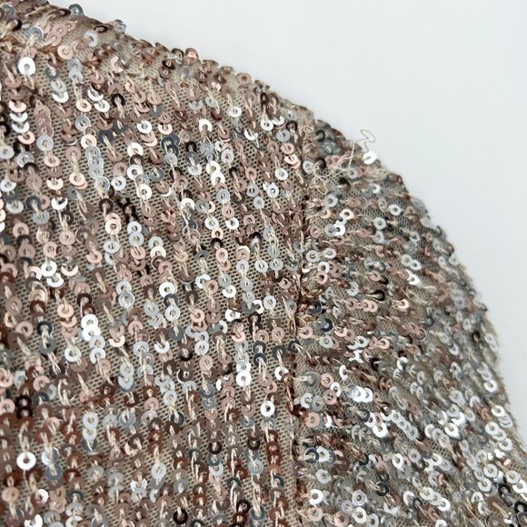 NWT BHLDN Anthropologie Carys Ombre Sequin Long Sleeve Mini Dress - Picture 12 of 12